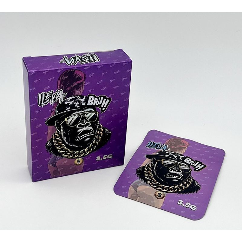 BRUH! 3.5g Holographic Mylar Bags & Boxes